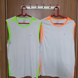 Set Of 3 Sleeveless Gym Tshirts Size XL &amp; L