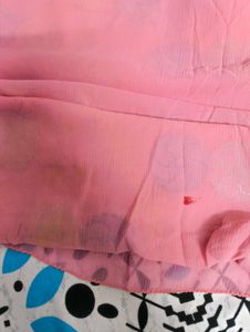 Pink Chiffon Saree