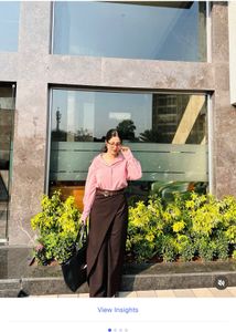 Pink Striped Oversized Shirt