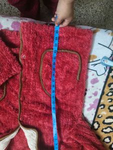 Cozy Red Fleece Lounge Set in xl size