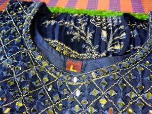 sharara mirror work suit