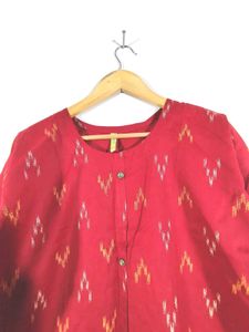 Red Printed Kurta (Women&#39;s)