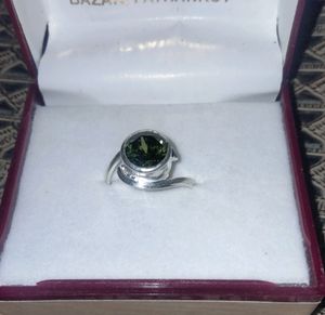Silver Green Stone Ring 💍
