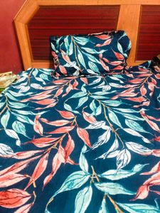 Navy Blue Colour Single Bed Sheet