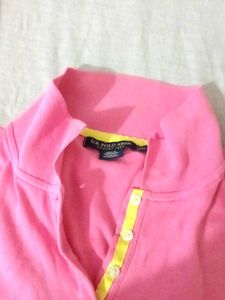 Pink Polo Top