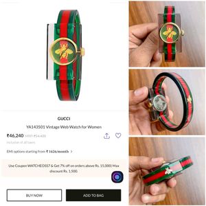 GUCCI VINTAGE WEB WATCH PREMIUM QUALITY