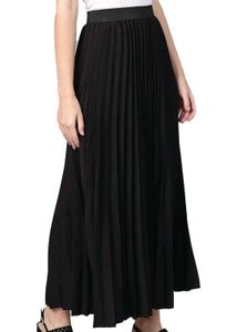 Elegant Black Pleated Skirt