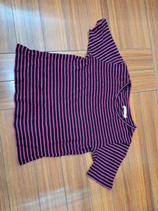 61) Striped T-Shirt Top