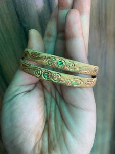 Gold Plated Bangles (Antitarnish)