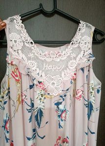 Floral Lace A line half nighty