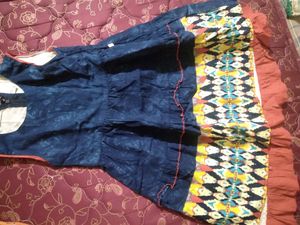Cotton Frock in  coins (for 4to6 Years girl)