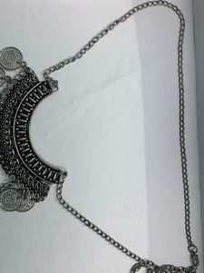 Boho Silver Necklace and Earing ( combo )