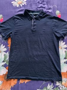 Collar T Shirt Of RIZZANO, comfortable Fitting, Size-L,Colour-Dark Sky blue