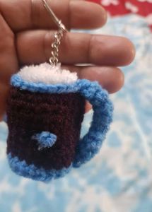 Crochet Coffee Mug Keychain
