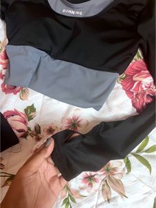 Urbanic Black Sporty Padded Running Crop Top