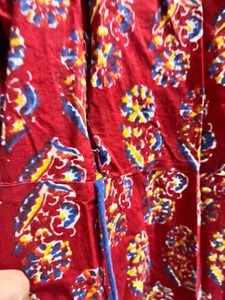 Girls Red Printed Kurti /Maternity wear