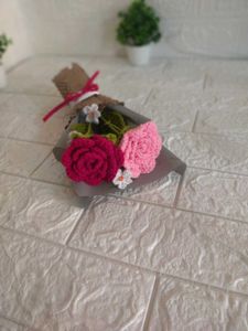 Crochet Rose Flower Bouquet