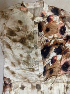 Beige Embroidery Kurta