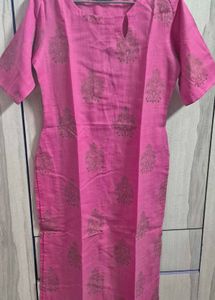 Pink Printed Kurta