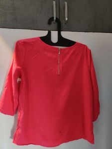 Dark Pink Colour T-shirt Cum Kurti For Girls
