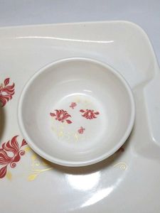 Serving Plate with 2 Curry Bowls Plastic