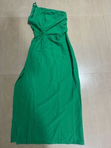 Green One-Shoulder Maxi Dress