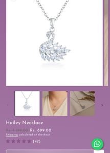 Sparkling Swan Pendant Necklace