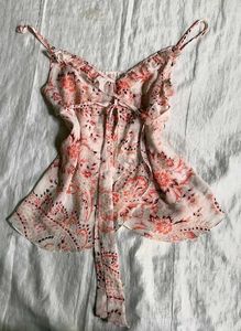 Pink Floral Tank Top
