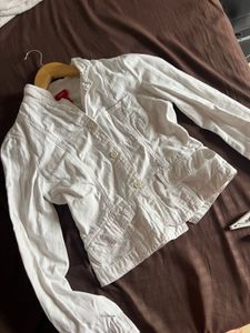 White Denim Jacket For Women