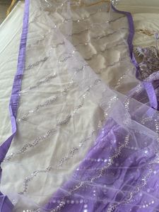 Lavender Ombre Lehenga With Dupatta