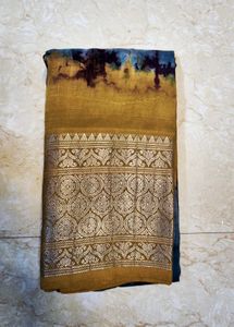 Elegant Mustard & Navy Saree