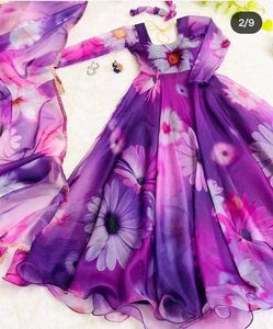 Organza Floral Printed Gown