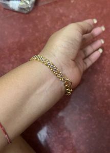 American Diamond Elegant Gold-Tone Bracelet