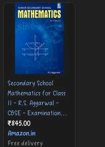 Rs Agarwal For Class 11