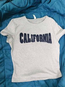 Grey California Printed Crop Top – Newme