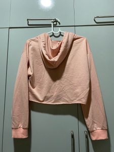 Pink Cropped Hoodie