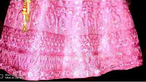 Rose Pink Heavy Embroidery Lahenga 💓