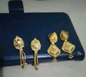 Gold Plated Earrings Set
