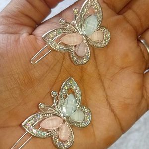 Butterfly Hair Clips 6clips (New)