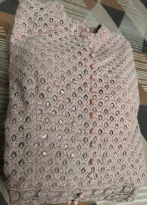 Champagne Pinkish Beige Embroidered Anarkali Gown