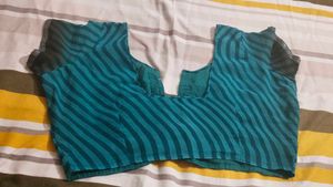 laheriya type sari with stitch blouse
