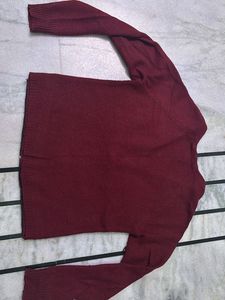 Maroon And Black Sweater For Women