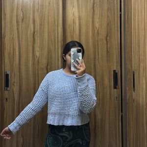 Cute Light Blue Knit Sweater
