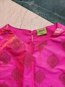 Beautiful Art Silk Ethnic Short Kurta For Girls