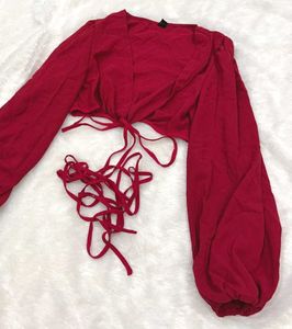 Red Wrap Top