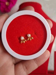 Pearl Drop Earrings gold
