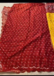 ✨Yellow Bandhani Saree✨ very new