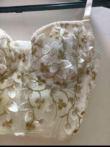 White Leaf Corset Brallete