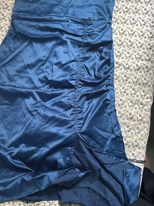 Blue Satin Dress