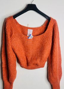 Woollen Crop Sweater For Women